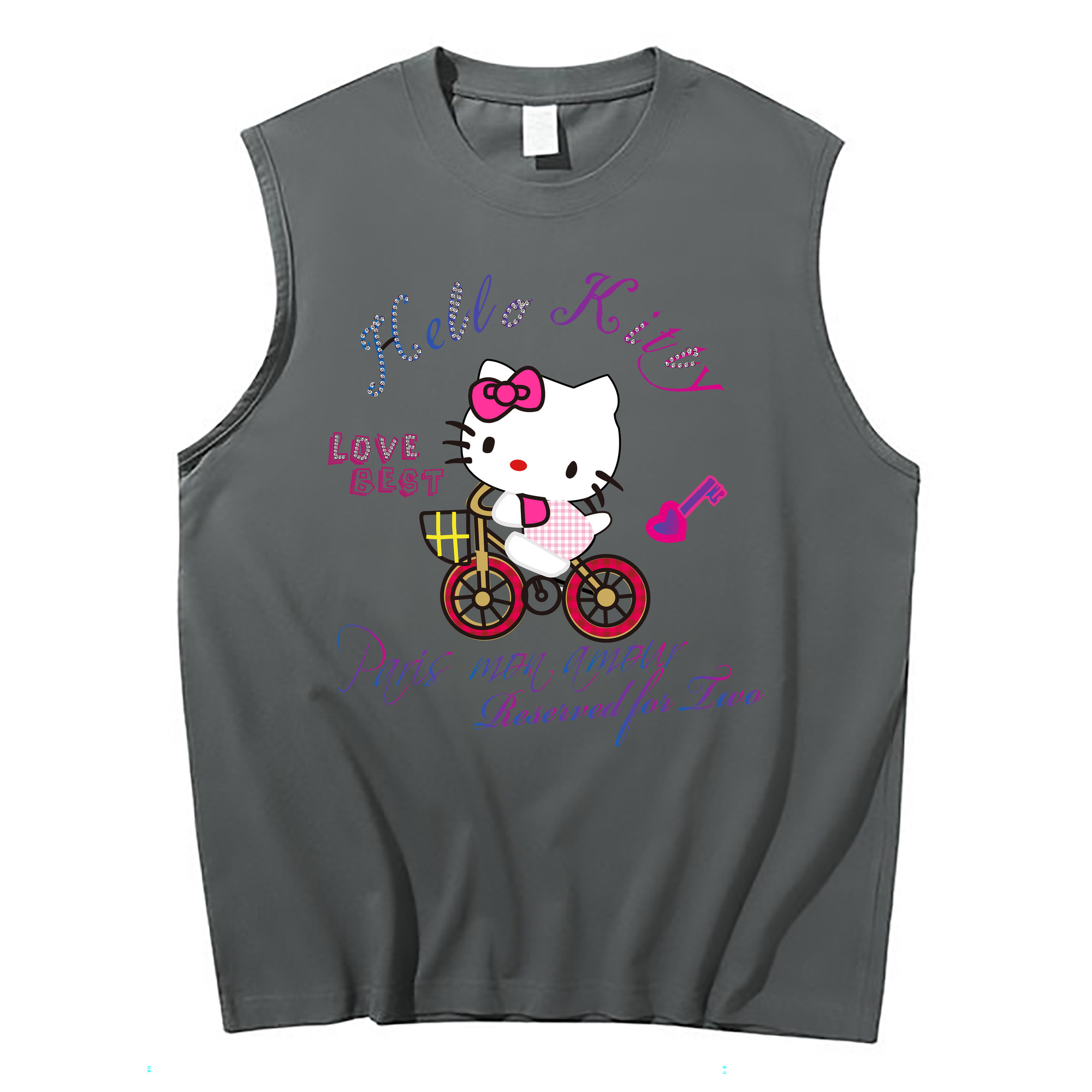 （画像用） Hello Kitty ハローキティ コットン100％タンクトップ（フロントプリント）